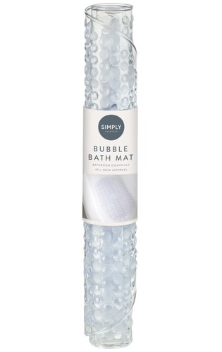 White bubble bath mat - bath,